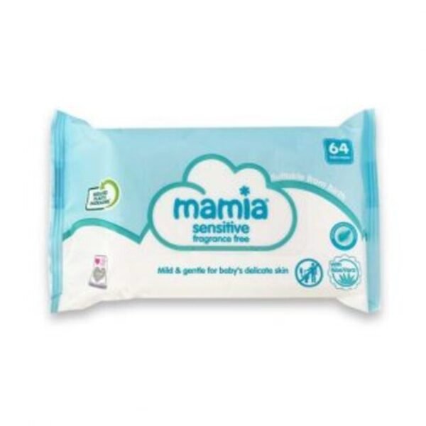 Drėgnos servetėlės Mamia Sensitive (60vnt)