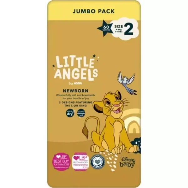 Asda Little Angels Newborn 2 (4-8 kg) – 88 (2x44)vnt