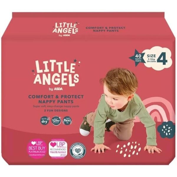 Asda Little Angels Pants | Dydis 4 (9-14 kg) | 80(2x40)vnt