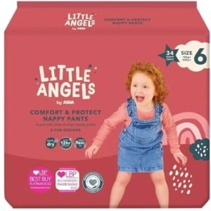 Asda Little Angels Pants | Dydis 6 (15+ kg) | 68 (2x34) vnt