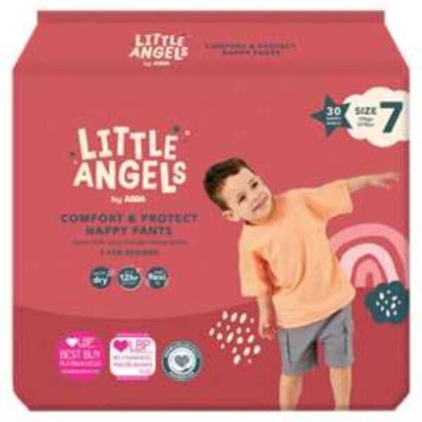 Asda Little Angels Pants | Dydis 7 (17+ kg) | 60 (2x30)vnt
