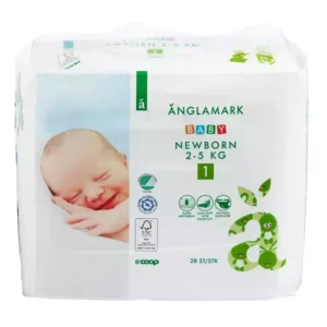 Coop Anglamark Baby Newborn | Dydis 1 (2-5kg) | 56(2x28)vnt