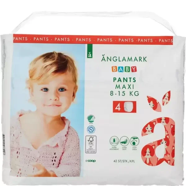 Coop Anglamark Baby Pants Maxi | Dydis 4 (8-15 kg) | 42 vnt