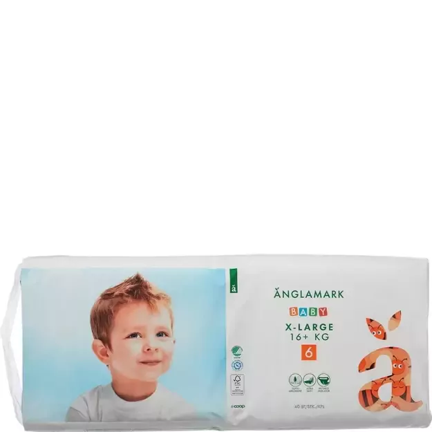 Coop Anglamark Baby X-Large | Dydis 6 (16+ kg) | 40 vnt