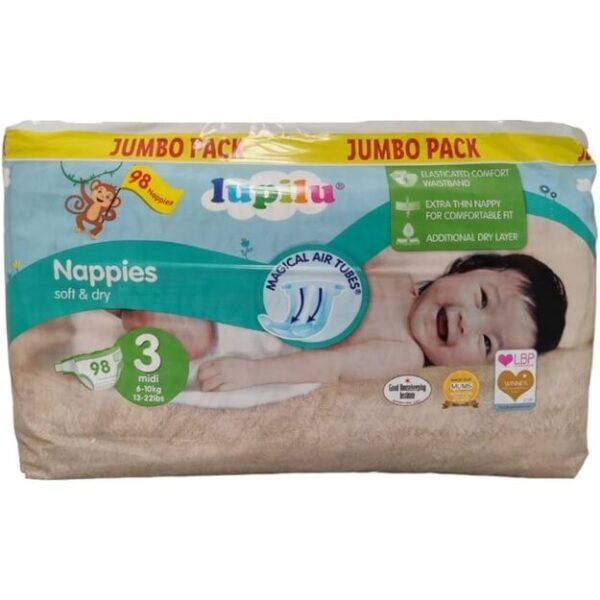 Lupilu Newborn Nappies | Dydis 3 (6-10kg) | 98vnt