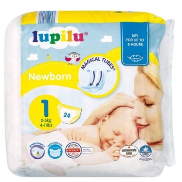Lupilu Newborn Nappies | Dydis 1 (2-5kg) | 72 (3x24) vnt