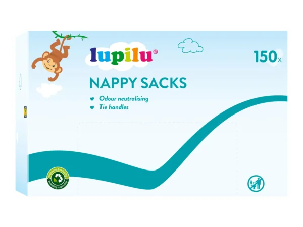 Kvepiantis maišeliai panaudotoms sauskelnėms Lupilu nappy bags (150vnt)
