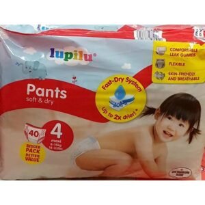 Lupilu Soft&Dry Nappy Pants | Dydis 4 (8-15kg) | 80 (2x40) vnt