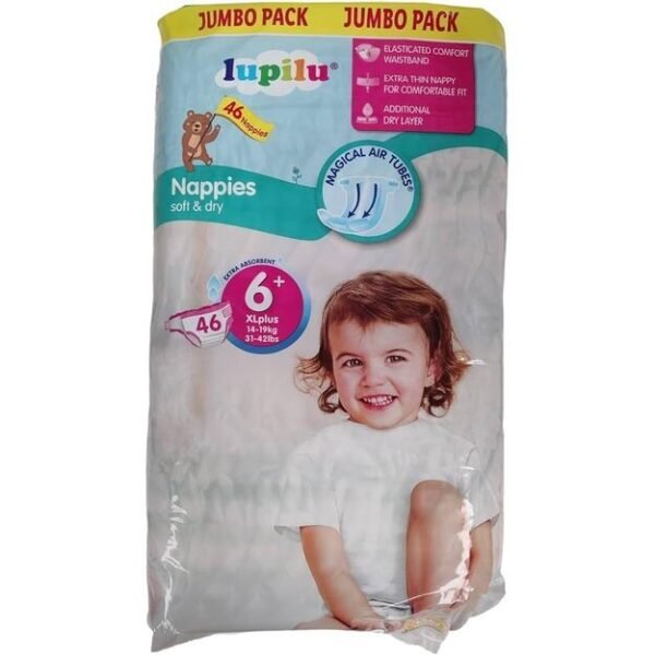 Lupilu Soft&Dry | Dydis 6+(14-19kg) | 46 vnt.