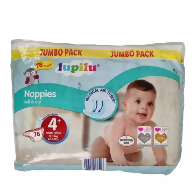 Lupilu Soft&Dry | Dydis 4+ (10-15 kg) | 78 vnt
