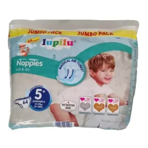 Lupilu Soft&Dry | Dydis 5+ (12-17kg) | 64 vnt