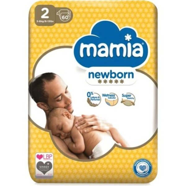 Mamia New-Born | Dydis 2 (3-6 kg) | 60 vnt