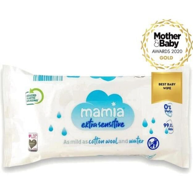 Drėgnos servetėlės Mamia Extra Sensitive