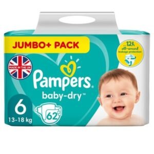 Pampers Baby Dry | Dydis 6 (13-18 kg) | 62 vnt