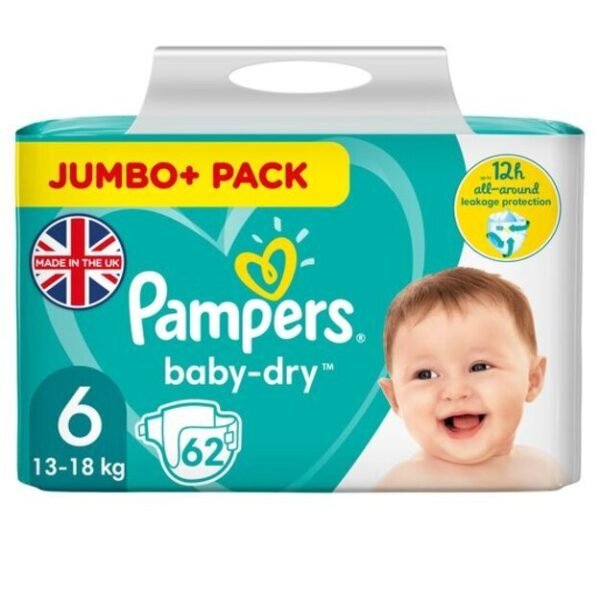 Pampers Baby Dry | Dydis 6 (13-18 kg) | 62 vnt