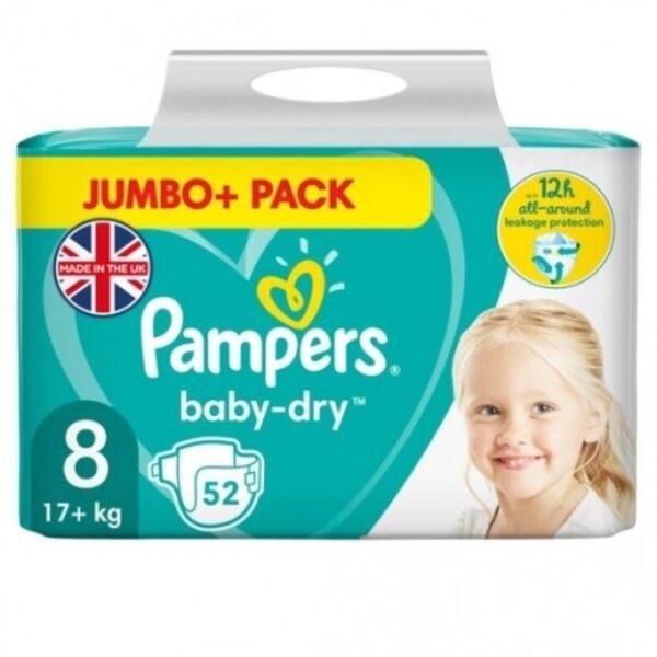 Pampers Baby Dry | Dydis 8 (18+ kg) | 52vnt