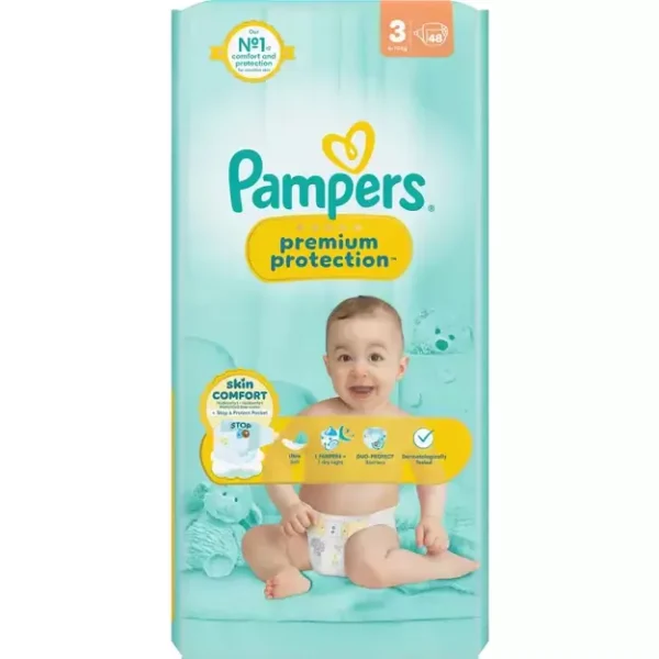 Pampers Premium Protection | Dydis 3 (6-10kg) | 48 vnt