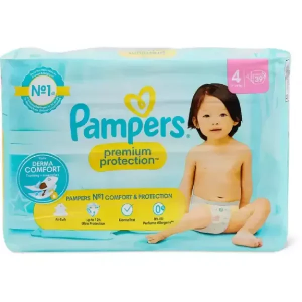 Pampers Premium Protection | Dydis 4 (9-14kg) | 39 vnt