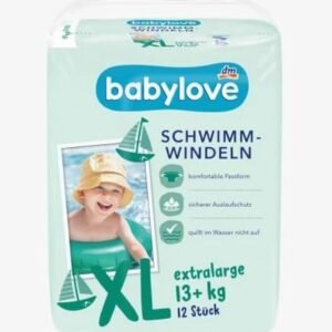 Babylove maudymosi sauskelnės XL ( 13+kg), 12 vnt.
