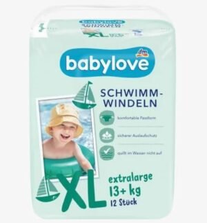 Babylove maudymosi sauskelnės XL ( 13+kg), 12 vnt.
