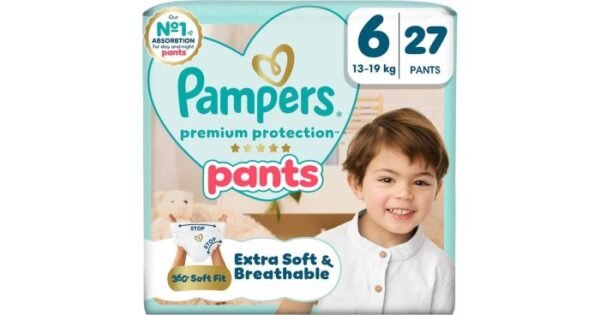 Pampers Premium Protection Pants | Dydis 6 (13-19 kg) | 27vnt